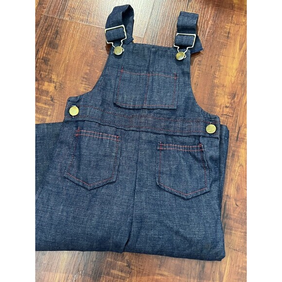 Denim Overalls Red Stitching Kids  Health Tex USA 24m Stantogs Retro - Picture 1 of 6